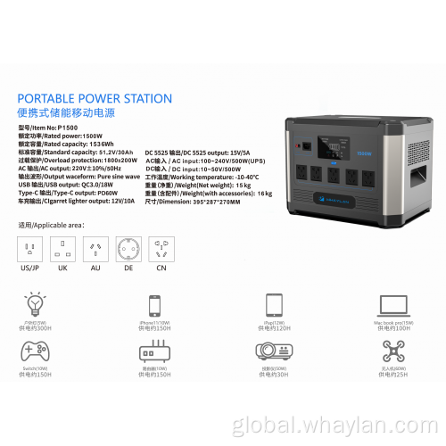 3500W power station Whaylan Solar EU Plug High Quality Power Station Factory